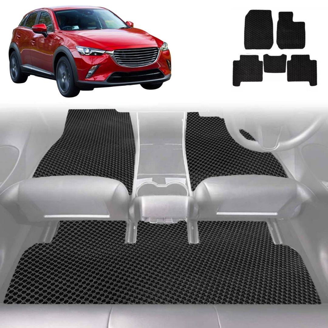 6D Diamond Car Floor Mats for Mazda CX-3 2015 - Current DK - Custom-Fit Carpet Liner