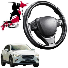 Black Samurai Segmented Steering Wheel Cover for Mazda CX-3 2015 - Current DK