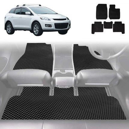 6D Diamond Car Floor Mats for Mazda CX-7 2006 - 2012 ER - Custom-Fit Carpet Liner