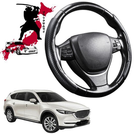 Black Samurai Segmented Steering Wheel Cover for Mazda CX-8 2018 - Current (KG)