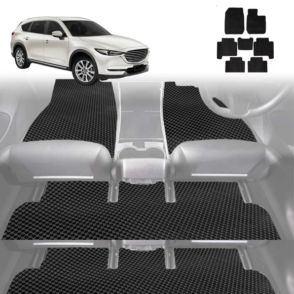 6D Diamond Car Floor Mats for Mazda CX-8 2018 - Current (KG) - Custom-Fit Carpet Liner