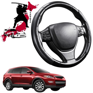 Black Samurai Segmented Steering Wheel Cover for Mazda CX-9 2007 - 2016 (TB)