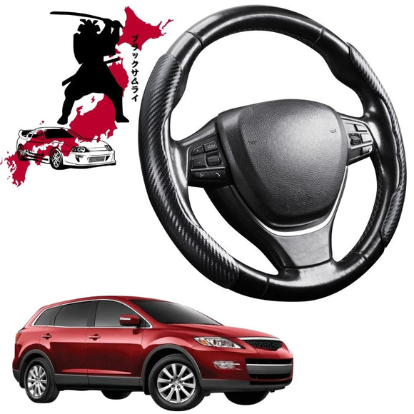 Black Samurai Segmented Steering Wheel Cover for Mazda CX-9 2007 - 2016 (TB)