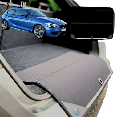 Rear Cargo Boot Bumper Protector for BMW 1 Series 3-Door 2011 - 2019 (F21) - Standard (72 x 55) - Black