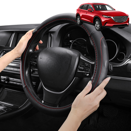 Steering Wheel Cover Pro Extra Layer for Mazda CX-9 2016 - Current (TC) - Breathable & Anti-Slip - Circle 38 cm