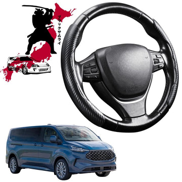 Black Samurai Segmented Steering Wheel Cover for Ford Tourneo 2024 - Current (8 seater)