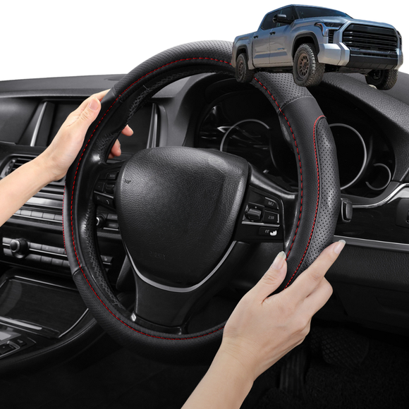 Steering Wheel Cover Pro Extra Layer for Toyota Tundra 2022 - Current (3rd gen) - Breathable & Anti-Slip - Circle 38 cm