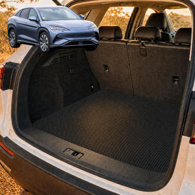 6D Diamond Car Boot Cargo Mat for BYD Sealion 7 2025 - Current - Heavy Duty Carpet Liner - All-Weather Resistance - Easy to use - Odorless Material - Black & Grey