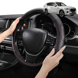 Steering Wheel Cover Pro Extra Layer for Mazda CX-60 2022 - Current (KH) - Breathable & Anti-Slip - Circle 38 cm