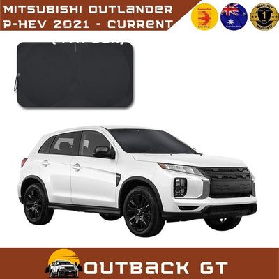 Front Windscreen Sun Shade for Kia for Mitsubishi Outlander P-HEV 2021 - Current (4th gen) - Black