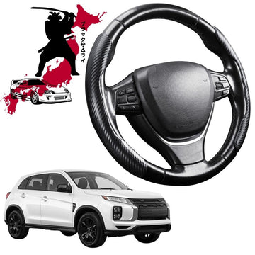 Black Samurai Segmented Steering Wheel Cover for Mitsubishi Outlander P-HEV 2021 - Current (4th gen)