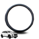 Steering Wheel Cover for Mitsubishi Outlander P-HEV 2021 - Current (4th gen) - Black Microfiber Leather - Circle 38 cm-1
