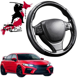 Black Samurai Segmented Steering Wheel Cover for Honda Civic Type R 2022 - Current (11th gen)