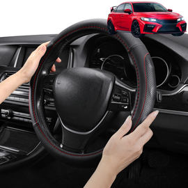 Steering Wheel Cover Pro Extra Layer for Honda Civic Type R 2022 - Current (11th gen) - Breathable & Anti-Slip - Circle 38 cm