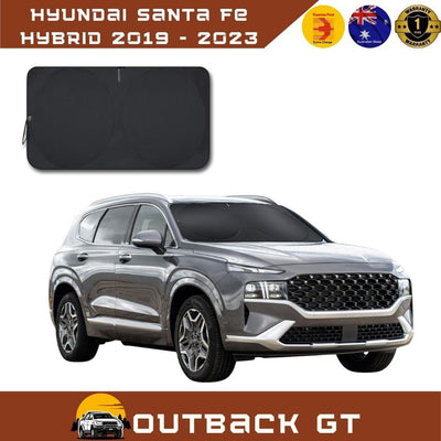 Front Windscreen Sun Shade for Kia for Hyundai Santa Fe Hybrid 2019 - 2023  - Black