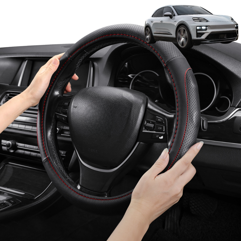 Steering Wheel Cover Pro Extra Layer for Porsche Macan 2024 - Current (BEV) - Breathable & Anti-Slip - Circle 38 cm