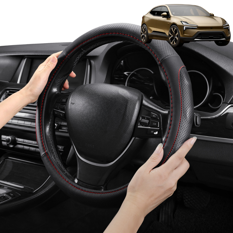 Steering Wheel Cover Pro Extra Layer for Polestar 4 2024 - Current  - Breathable & Anti-Slip - D-Shape 38 cm