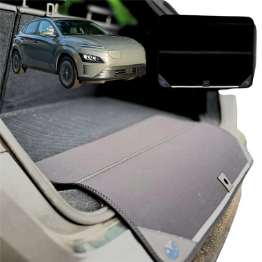 Rear Cargo Boot Bumper Protector for Hyundai Kona 2017 - 2022 (Electric) - XL  (98 x 55) - Black