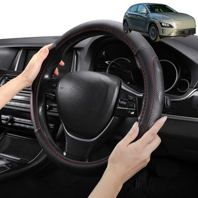 Steering Wheel Cover Pro Extra Layer for Hyundai Kona 2017 - 2022 (Electric) - Breathable & Anti-Slip - Circle 38 cm
