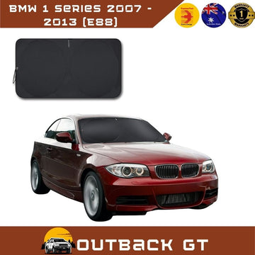 Front Windscreen Sun Shade for Kia for BMW 1 Series 2007 - 2013 (E88)- Standard 150 x 85 cm - Black