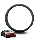 Steering Wheel Cover for BMW 1 Series 2007 - 2013 (E88) - Black Microfiber Leather - Circle 38 cm-1