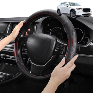 Steering Wheel Cover Pro Extra Layer for Mazda CX-90 2024 - Current (KK) - Breathable & Anti-Slip - Circle 38 cm