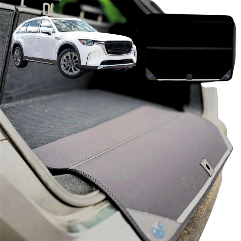 Rear Cargo Boot Bumper Protector for Mazda CX-90 2024 - Current (KK) - XL (98 x 55) - Black