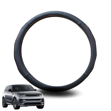Steering Wheel Cover for Land Rover Range Rover Sport 2022 - Current (L461) - Black Microfiber Leather - Circle 38 cm