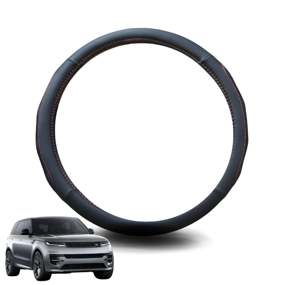 Steering Wheel Cover for Land Rover Range Rover Sport 2022 - Current (L461) - Black Microfiber Leather - Circle 38 cm