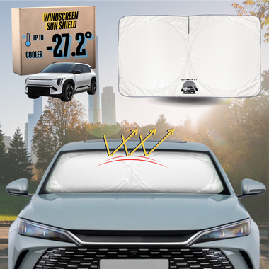 Front Windscreen Sun Shade for Kia EV3 2025 - Current - Standard 150 x 85 cm - White