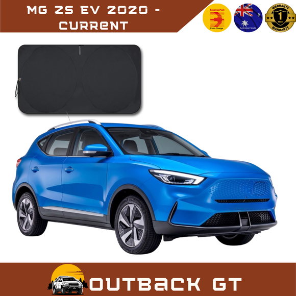 Front Windscreen Sun Shade for MG ZS EV 2020 - Current - Standard 150 x 85 cm - Black