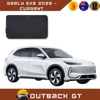 Front Windscreen Sun Shade for Geely EX5 2025 - Current - Standard 150 x 85 cm - Black