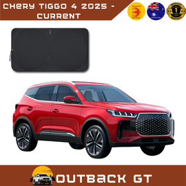 Front Windscreen Sun Shade for Chery Tiggo 4 2025 - Current - Standard 150 x 85 cm - Black