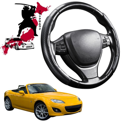 Black Samurai Segmented Steering Wheel Cover for Mazda MX-5 2005 - 2015 (NC)