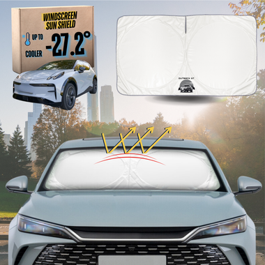 Front Windscreen Sun Shade for Zeekr X 2023 - Current - Standard 150 x 85 cm - White