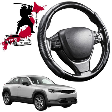 Black Samurai Segmented Steering Wheel Cover for Mazda MX-30 2021 - Current C300