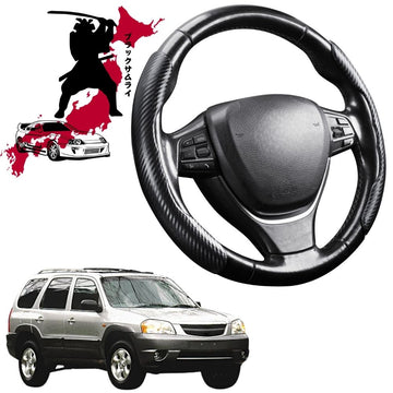 Black Samurai Segmented Steering Wheel Cover for Mazda Tribute 2001 - 2008