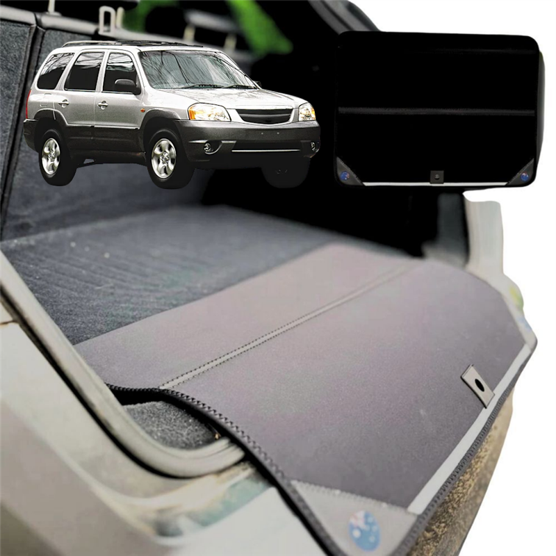 Rear Cargo Boot Bumper Protector for Mazda Tribute 2001 - 2008 - XL (98 x 55) - Black