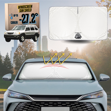 Front Windscreen Sun Shade for Mazda Tribute 2001 - 2008 - Standard 150 x 85 cm - White