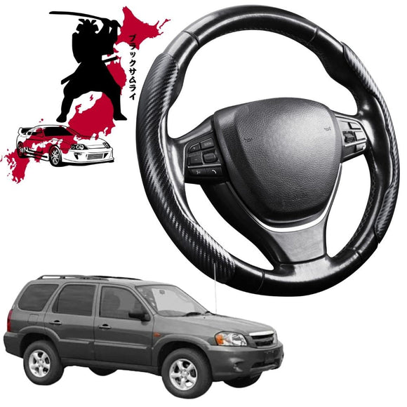 Black Samurai Segmented Steering Wheel Cover for Mazda Tribute 2007 - 2011