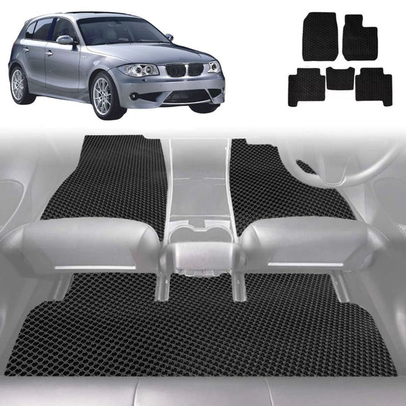 6D Diamond Car Floor Mats for BMW 1 Series 5-Door Hatch 2004 - 2013 (E87) - Custom-Fit Carpet Liner