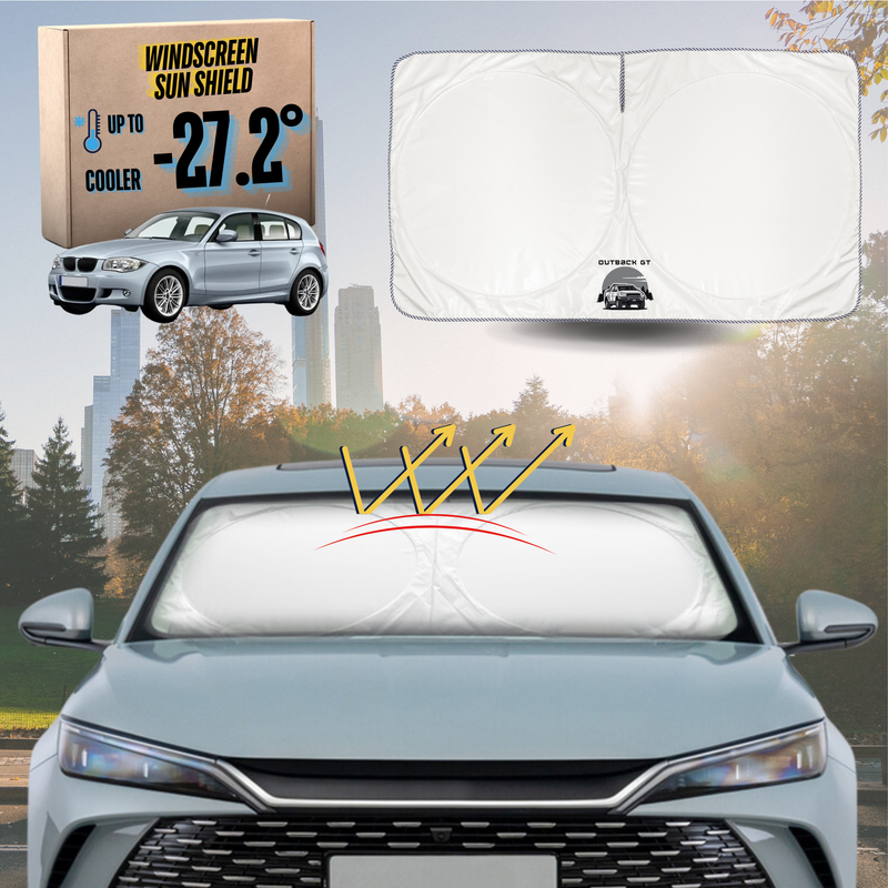 Front Windscreen Sun Shade for BMW 1 Series 5-Door Hatch 2004 - 2013 (E87) - Standard 150 x 85 cm