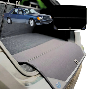 Rear Cargo Boot Bumper Protector for Mercedes-Benz 300 Series 1986 - 1995 (W124) - Standard (72 x 55) - Black