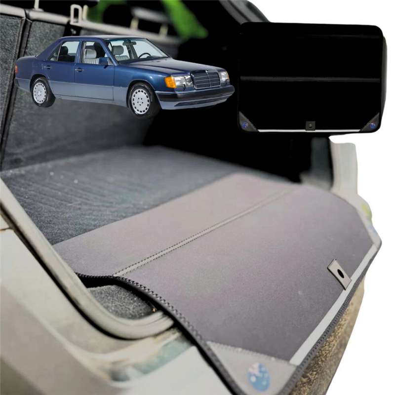 Rear Cargo Boot Bumper Protector for Mercedes-Benz 300 Series 1986 - 1995 (W124) - Standard (72 x 55) - Black