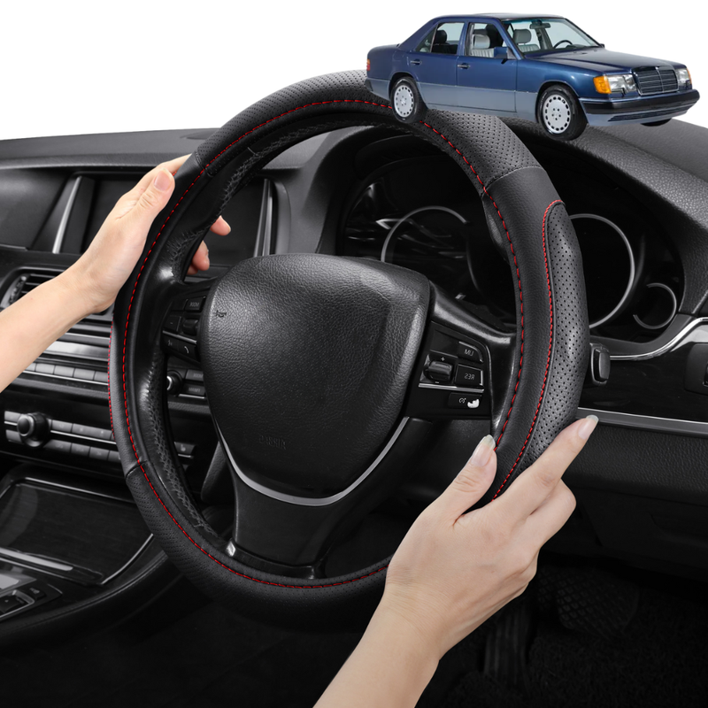 Steering Wheel Cover Pro Extra Layer for Mercedes-Benz 300 Series 1986-1995 (W124) - Breathable & Anti-Slip - Circle 38 cm