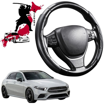 Black Samurai Segmented Steering Wheel Cover for Mercedes-Benz A-Class 2018 - Current (W177)