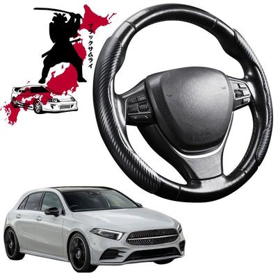 Black Samurai Segmented Steering Wheel Cover for Mercedes-Benz A-Class 2018 - Current (W177)