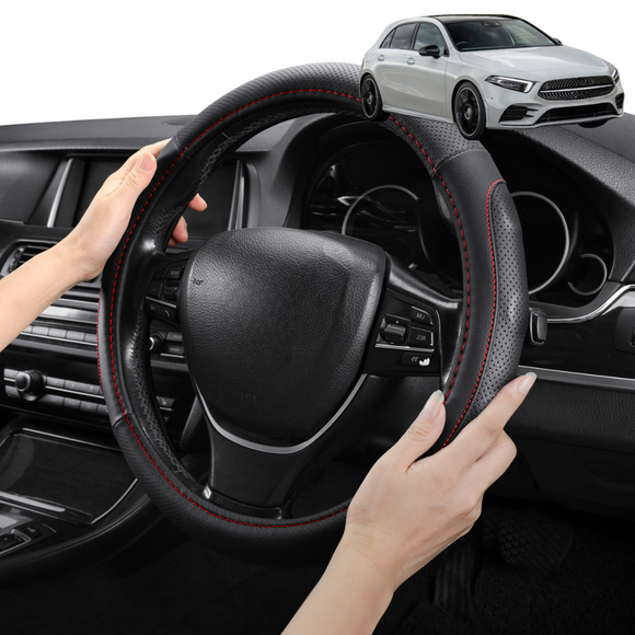 Steering Wheel Cover Pro Extra Layer for Mercedes-Benz A-Class 2018 - Current (W177) - Breathable & Anti-Slip - Circle 38 cm