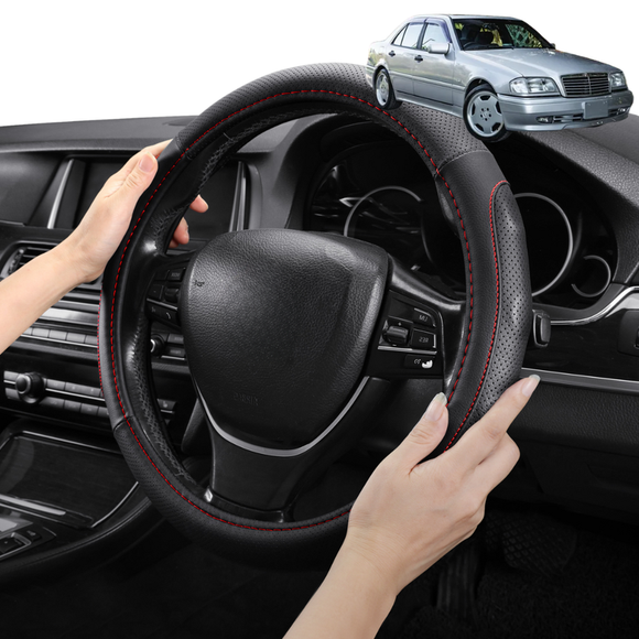 Steering Wheel Cover Pro Extra Layer for Mercedes-Benz C-Class 1993-2000 (W202) - Breathable & Anti-Slip - Circle 38 cm