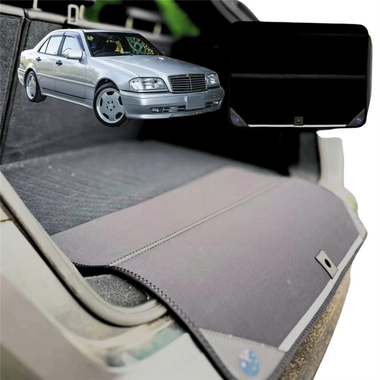 Rear Cargo Boot Bumper Protector for Mercedes-Benz C-class 1993 - 2000 (W202) - Standard (72 x 55) - Black